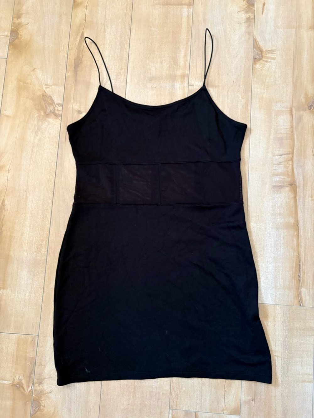 H&M Black Cutout Bodycon Dress with Spaghetti Straps